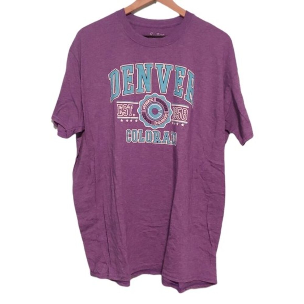 Stellar Dever Colorado Graphic Travel Purple T-Shirt Size XXL